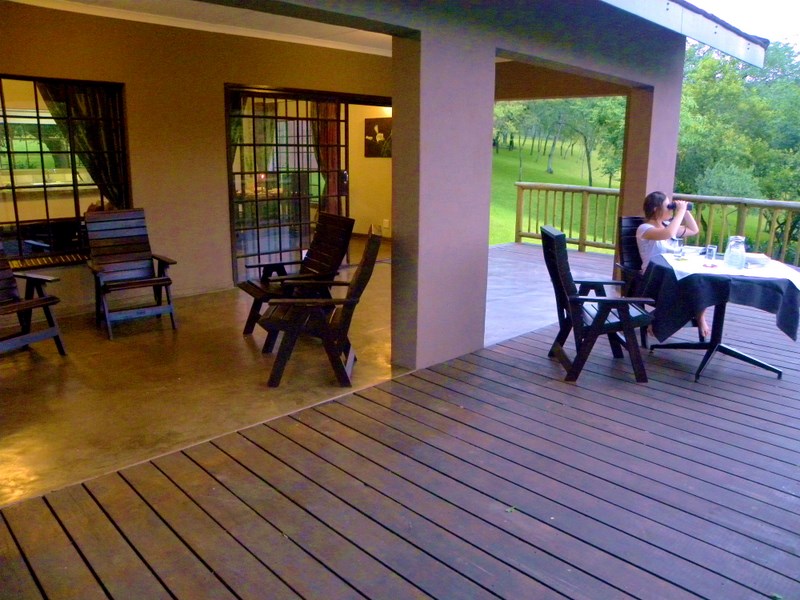 Covered patio where you can enjoy the great outdoors no matter what the weather